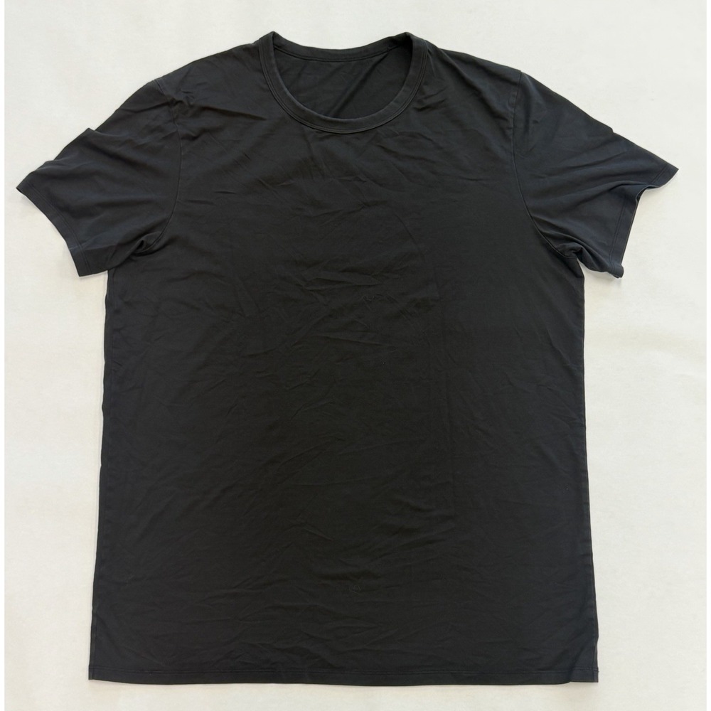 Lululemon T Shirt Men L/XL Black Short Sleeve 5 Year Basic Tee Lightweight